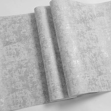 Betonoptik Tapete Silber Putz