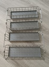 4 x Ikea Bygel Fintorp 34x10cm Metall Silber  Hängekorb 