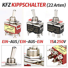 KFZ Kippschalter Umschalter Ein-Aus (22 Arten) 15A 250V Wasserdicht Schutzkappe
