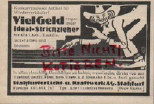 STRAßFURT, Werbung 1927, Straßfurter Licht-Kraftwerk AG IDEAL-Strichzieher Lack-