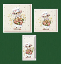 ANNA BAKED*20 Servietten*Lunch/Cocktail/10 Taschentücher*Süsse Maus als Bäckerin