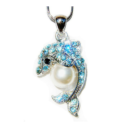 Babyblau delphin mit swarovski - delphin,