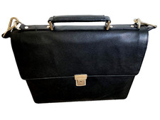 Leonhard Heyden - Berlin Aktentasche 2 Fächer Schwarz  Leder Neu