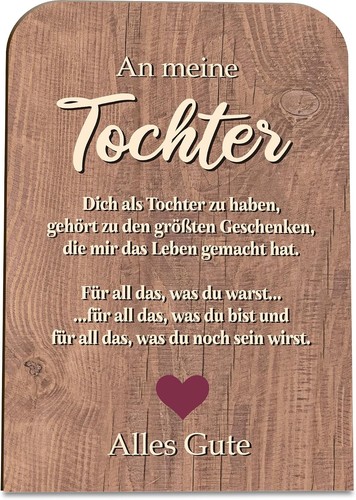 Meine tochter holzkarte - an,