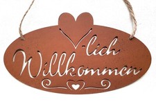 DECO SCHILD "Herzlich