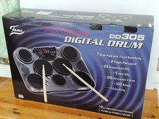 Digital Drum Set Fame DD305 Portable Schlagzeug 7 Drumpads 3 Pedals 