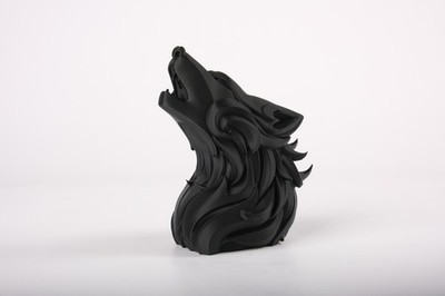 Wolfskopf skulptur heulend - wolfskopf,
