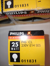 14 x PHILIPS CLASSICTONE 25W P45  CL 230V E14 SES  Klar  Glühbirne  DIMMBAR !!!