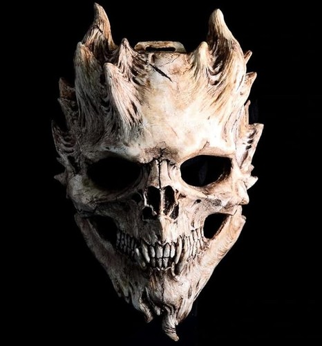 Grusel totenkopf maske latex - grusel,