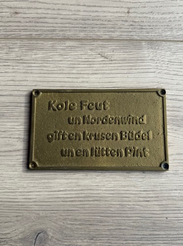 Massiv messing schild - schild, plakette