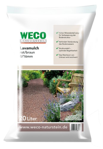Weco lavamulch braun 20l - lavamulch,,