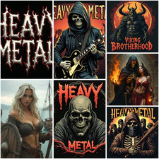 Metal Vinyl Aufkleber Heavy