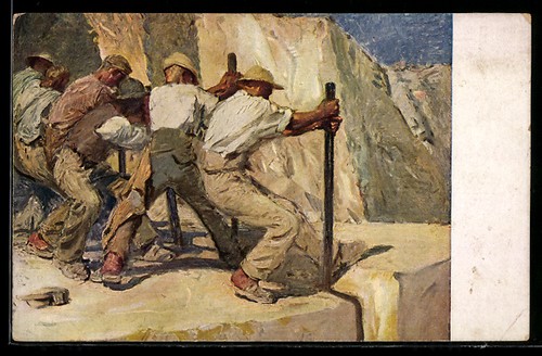 Ansichtskarte die steinbrecher - die,
