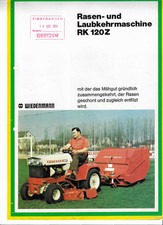 Wiedenmann Rasen- und Laubkehrmaschine, Prospekt, Gutbrod Traktor