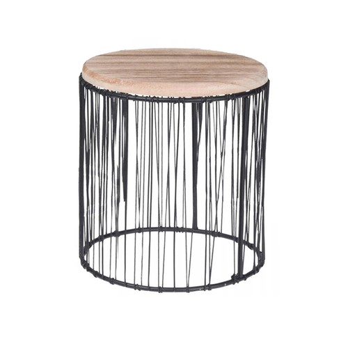 Holz und metalltisch 24x23cm - holz-und,