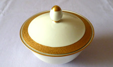 DDR Zuckerdose mit Goldrand Henneberg Porzellan Neue Linie