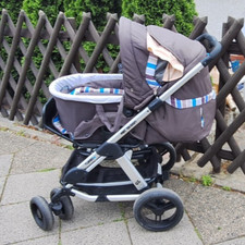 ABC-Design Turbo 6S Kombikinderwagen - grau mit dezent bunten Akzenten