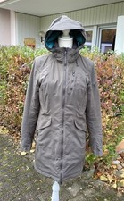 VAUDE Damen Winterjacke Jacke S 38 M Kapuze abnehm khaki Outdoor Parka Funktion