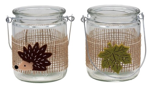 Windlicht glas natur - glas, igel