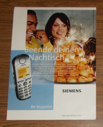 Seltene werbung siemens s35i - seltene,