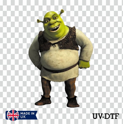 Shrek dtf aufkleber glas - shrek, uv