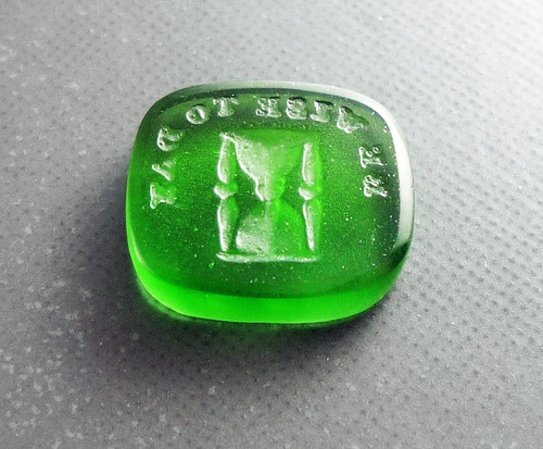 Grünes glas modernes intaglio - grünes,