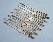 12 x Gebr. Hepp Hummergabeln Forks Hummerstifte Stadthalle Cassel 1920er Jahre
