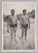 2 Men in Swim Trunks - Vintage