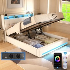 LED Polsterbett 140x200 mit