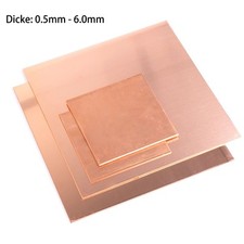 Kupferblech 0.5mm-6mm Cu 99.9%