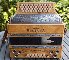 Steirische Harmonika Beltuna Alpstar IV D Exklusiv Luxe Pro Olive B-Es-As-Des