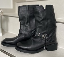 ZARA Stiefel / Boots + Gr. 39 + Leder + NEU mit Etikett + weich + Schwarz +
