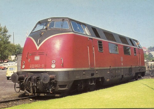 Diesellok v220 002 0 der - ak,