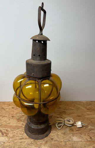 Vintage schmiedeeisen lampe - vintage,