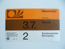 DDR-Argentinien  WM1974 3.7.74 World Cup Parkticket Gelsenkirchen  N759