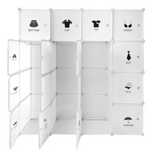 Ribelli Steckkleiderschrank, 16 Würfel, weiß - B-Ware sehr gut