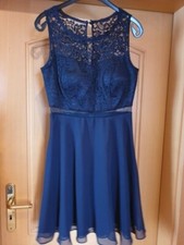 Cocktail-, Konfirmationskleid dunkelblau Gr. 36 mit Bolero-Jäckchen (Vera Mont)