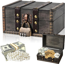 Schatzkiste Holz Schatztruhe