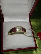 Rubin Diamant Ring Gelbgold
