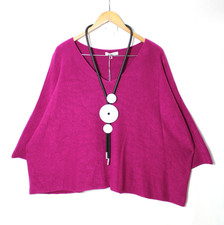 Moonshine Pullover 48 50 52  Oversize  Lagenlook Magenta