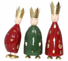 stimmungsvolle mittlere Dekofigur König zum stellen mit großer Krone 