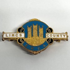 Lincs County englische Damen Bowling Assoc Lincoln Kathedrale Vintage Pin Anstecker
