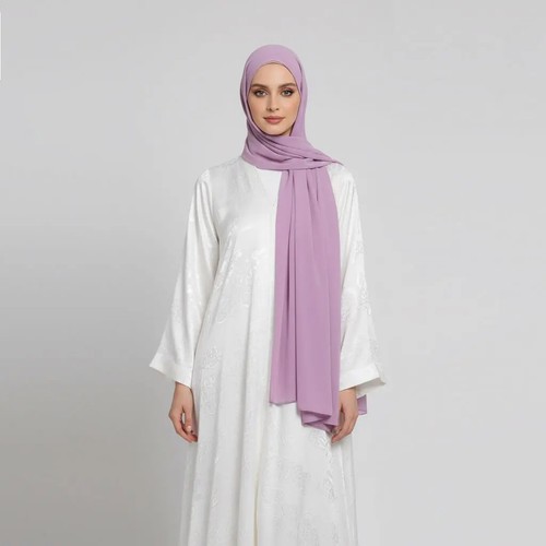Chiffon hijab flieder - chiffon,