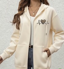 Sweatjacke mit Kapuze rosa