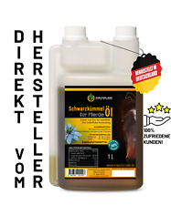 KRÄUTERLAND Schwarzkümmelöl Pferd 1L kaltgepresst frisch ägyptisch Dosierhilfe