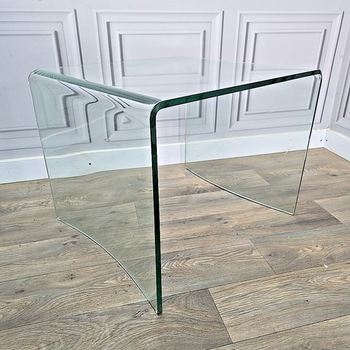 Vintage glas couchtisch - glas,