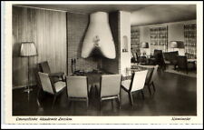 LOCCUM Rehburg ~1950 Evangelische Akademie Kamin-Ecke Echtfoto-AK Gewecke