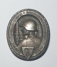altes Abzeichen " 1914 1939 Mobilisation " Militär Stahlhelm Soldat Schweiz