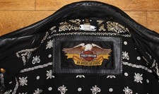 Damen Biker Lederjacke Harley Davidson Größe L Vintage getragen