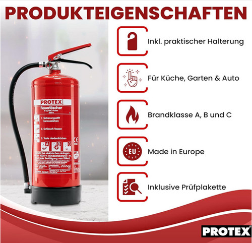Neu ovp feuerlöscher protex - feuerlöscher,